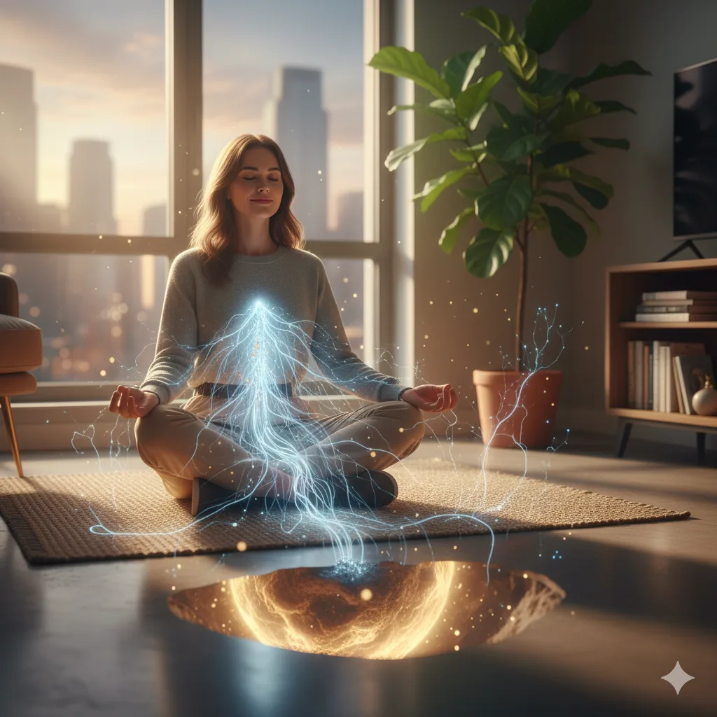 Overwhelmed? This 5-minute grounding visualization teaches you to grow mental roots like a plant. Perfect for urban professionals needing instant stability.