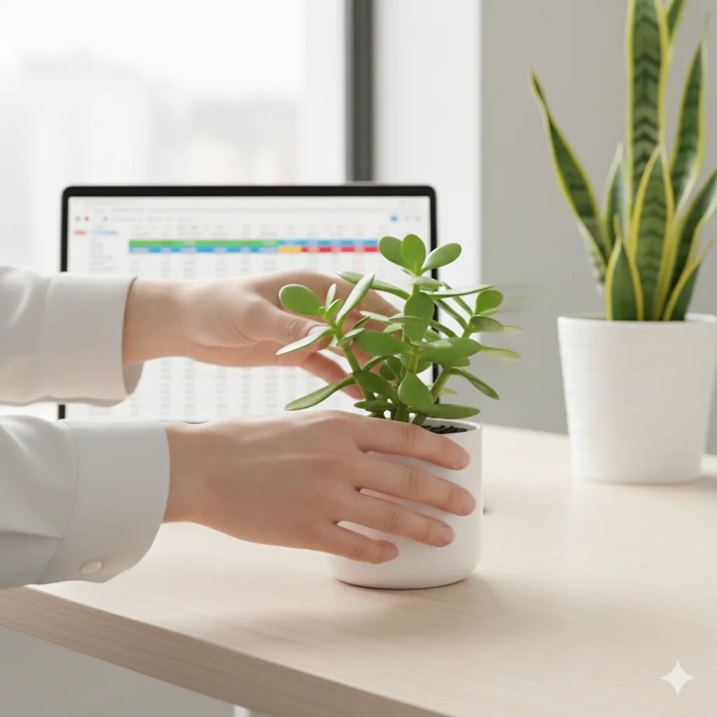 Flash Feng Shui: Rearranging Plants for Instant Mood Boosts Learn the 5-minute Flash Feng Shui protocol to move plants, unblock Chi (energy) in your office, and instantly increase focus and well-being. Includes FAQ and plant placement tips.