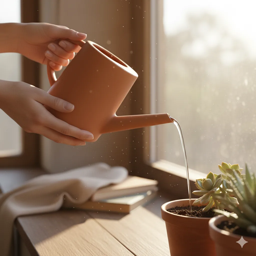 Turn a chore into calm. This 5-minute mindful watering routine pairs breath with action to reduce stress and nurture your plants. Perfect for overwhelmed homemakers.
